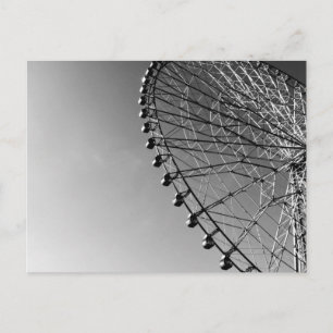 Ferris Wheel in Black and White Vykort