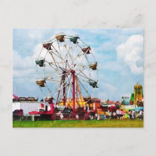 Ferris Wheel mot Blå himmel Vykort