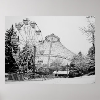 FERRIS WHEEL och R F P PAVILION - SPOKANE Poster
