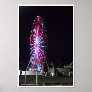 Ferris Wheel på natten Poster