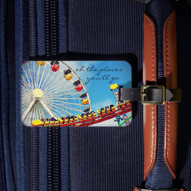 Ferris Wheel Roller Underlägg Photo Ställe Quote Bagagebricka (Framsida Insitu 4)