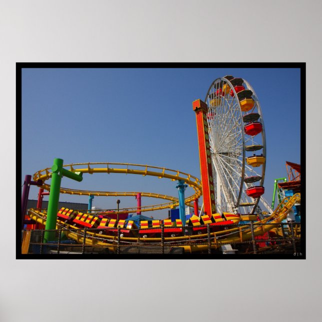 Ferris Wheel & Rollercoaster Poster (Framsidan)