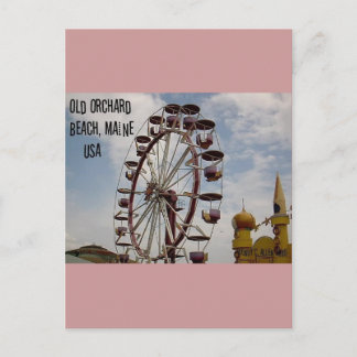 Ferris Wheel vid Palace Playland Old Orchard Beach Vykort
