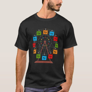 Ferrous Wheel Fe Science Älskare Funny Chemistry S T Shirt