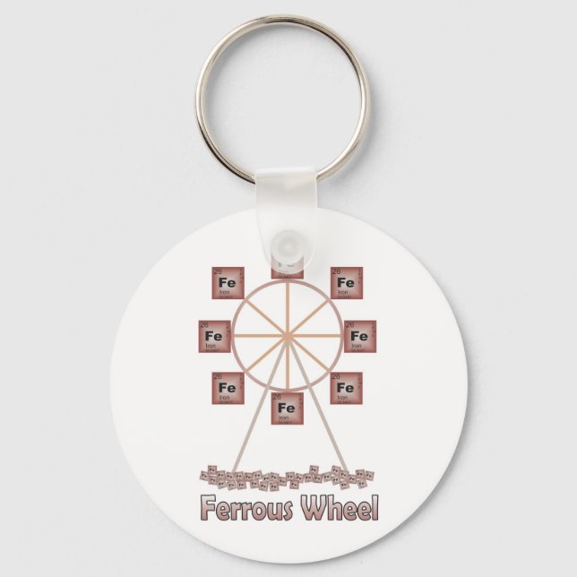 Ferrous Wheel Järn kemiskt föremål Nyckelring (Framsida)