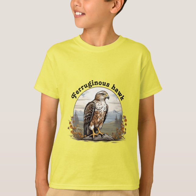 Ferrugös hawk som genomborras på sten t shirt (Framsida)