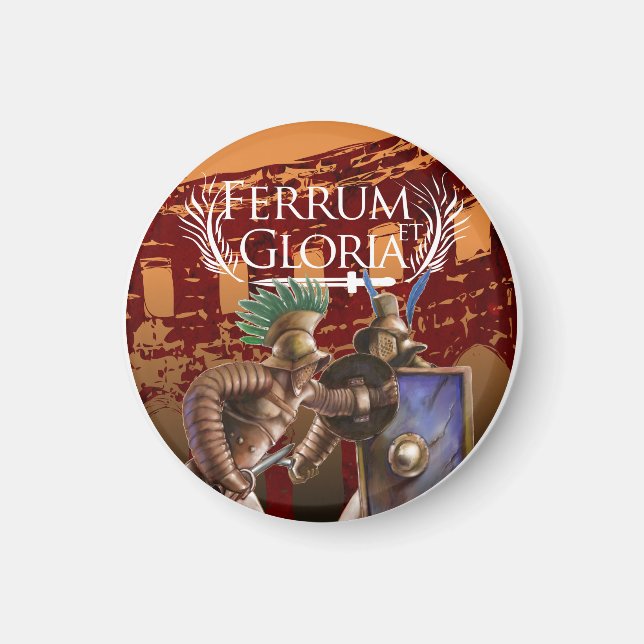 Ferrum et Gloria runda magnet (Framsidan)