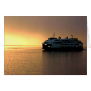 Ferry and Fog Hälsningskort