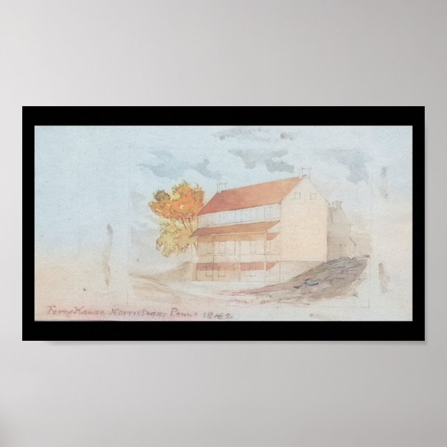 Ferry House Norristown PA 1842 Print Poster (Framsidan)