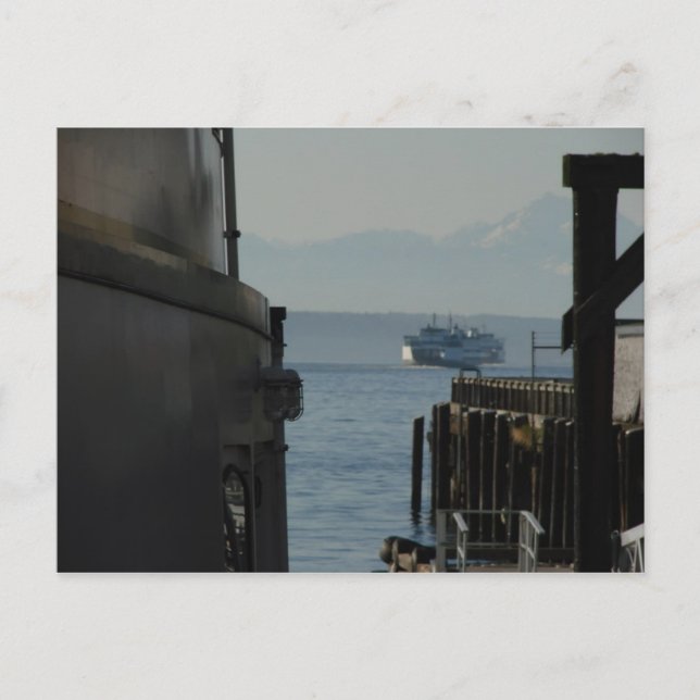 Ferry in Puget Ljud Vykort (Framsida)