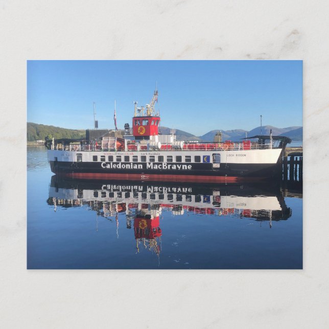 Ferry Loch Riddon, förtöjd på Rothesay, Skottland Helg Vykort (Framsida)