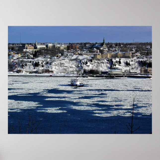 Ferry on the Saint Lawrence River, Quebec Poster (Framsidan)
