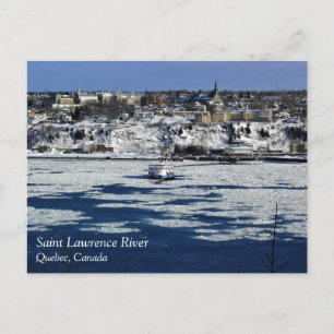 Ferry on the Saint Lawrence River, Quebec Vykort