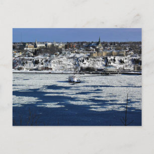 Ferry on the Saint Lawrence River, Quebec Vykort