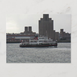 Ferry over River Mersey Vykort