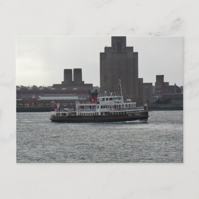 Ferry over River Mersey Vykort (Framsida)