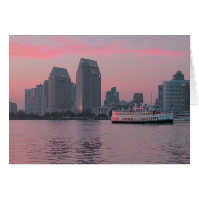 Ferry @ San Diego Sunset OBS Kort (Framsidan Horizontal)