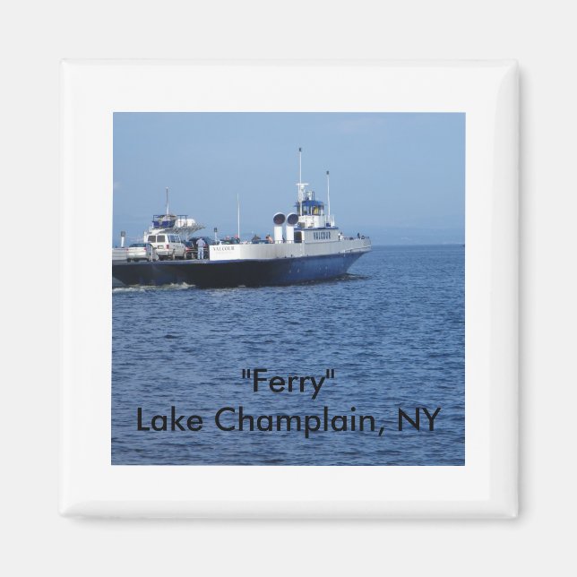 "Ferry" Sjö Chamblank, NY Magnet (Framsidan)