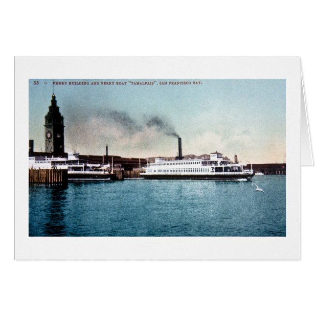 Ferryboat Tamalpais, San Francisco Bay Hälsningskort (Framsidan Horizontal)