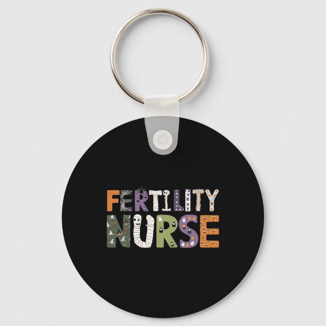 Fertilise Nurse Halloween Spooky Nursing Trick ell Nyckelring (Framsida)