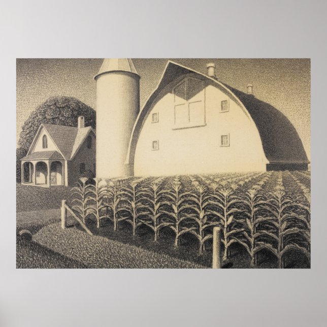 Fertility, Iowa by Grant Wood Poster (Framsidan)