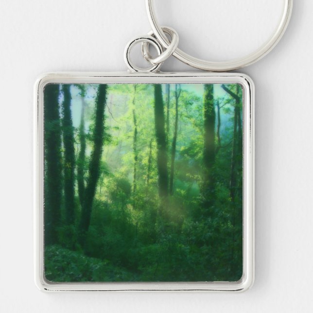 Fertility Keychain Fyrkantig Silverfärgad Nyckelring (Framsidan)
