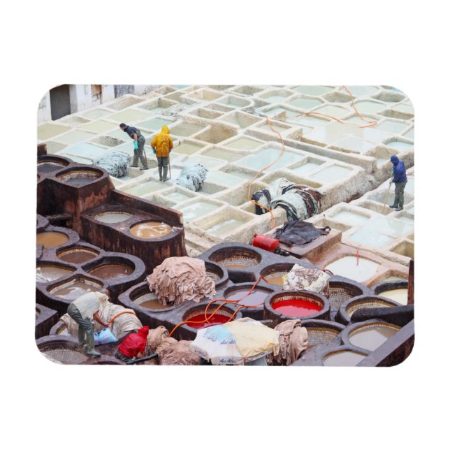 Fes garverier, Marocko Magnet (Horisontell)