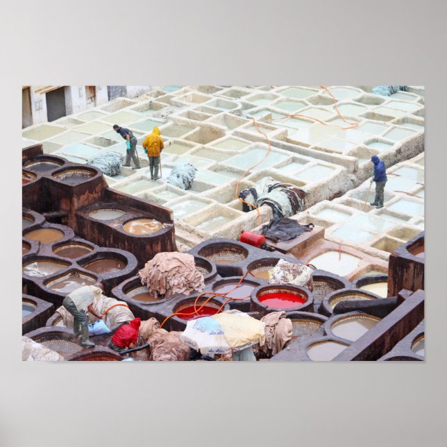 Fes-garverier, Marocko Poster (Framsidan)