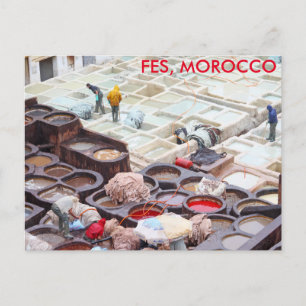 Fes-garverier, Marocko Vykort