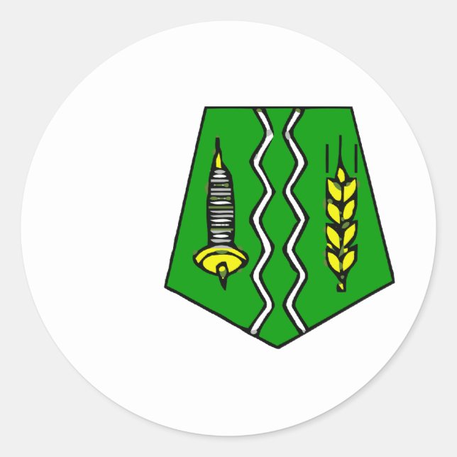 Fes, Marocko Runt Klistermärke (Framsida)