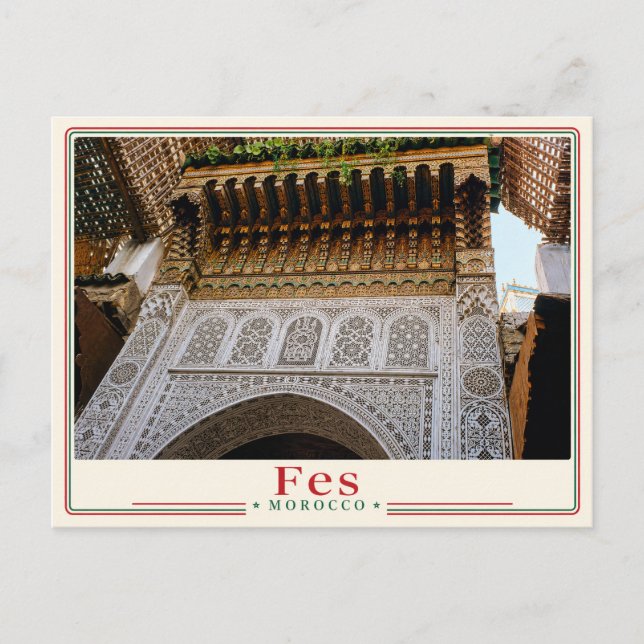 Fes - Marocko vykort (Framsida)