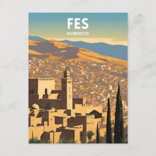 Fes Marocko Vykort