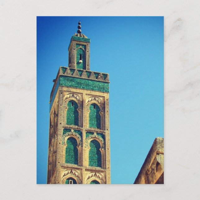 Fes minaret medina vykort (Framsida)