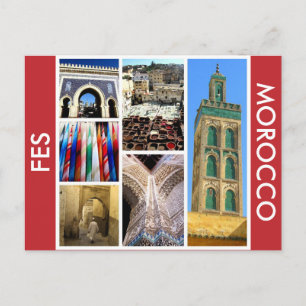 Fes Morocco scenes Vykort