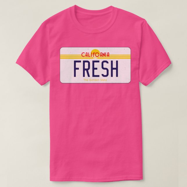 FESH California vintage-registreringsskylt T Shirt (Design framsida)