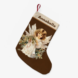 Fesiv julfärgsfärg Angel lägg till namn Liten Julstrumpa