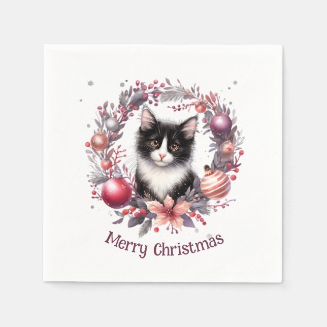 Fessionsartat Kattdjur i en Helgdag av andedräkt 3 Pappersservett (Framsidan)