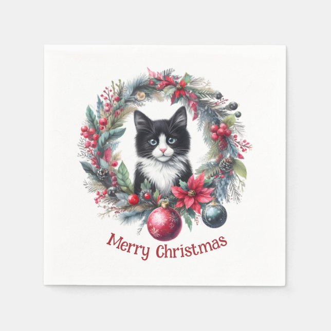 Fessionsartat Kattdjur i en Helgdag av andedräkt 6 Pappersservett (Framsidan)