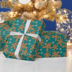 Fessionsfri Mörk Pepparkaksgubbe jul Presentpapper