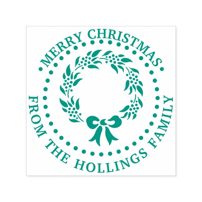 Fesslande God jul Hälsning-utandning Namn Självfärgande Stämpel (Design)