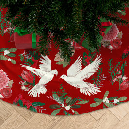 Fesslfåglar mönster julgransmatta borstad polyester