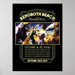 Fest 2009 för Jazz för Rehoboth strandhöst Poster