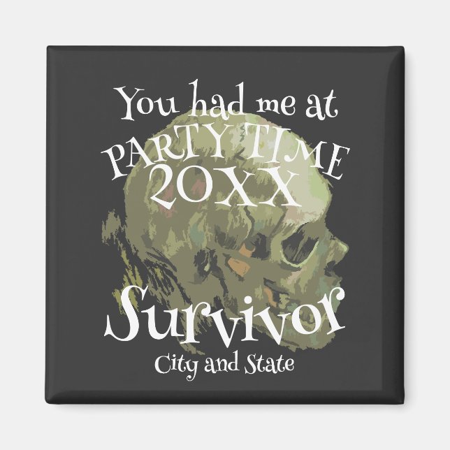 Fest 2024 Dansmixer Patiofirande Trädgårdsfest Magnet (Framsidan)