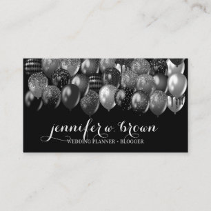 Fest Evenemangsplanerare Silver Bling Ballonger Visitkort
