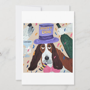 Fest Hund Basset Hound Inbjudningar