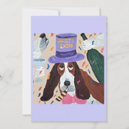 Fest Hund Basset Hound Inbjudningar