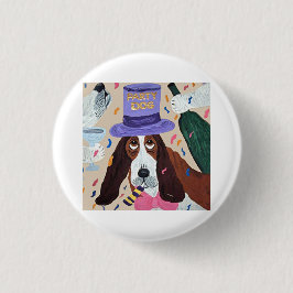Fest Hund Basset Hound Knapp