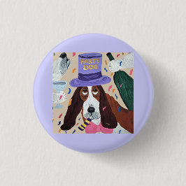 Fest Hund Basset Hound Knapp