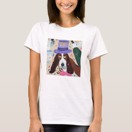 Fest Hund Basset Hound T Shirt