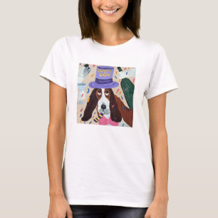 Fest Hund Basset Hound T Shirt